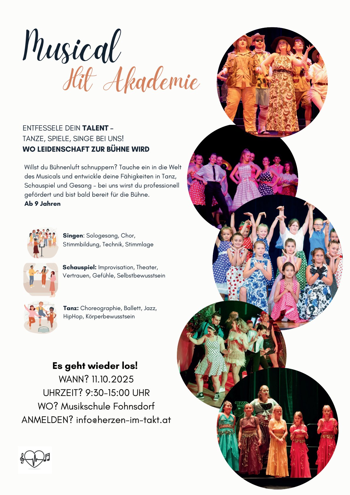 Saisonbeginn 11.10.2025 um 10 Uhr in der Musikschule Fohnsdorf